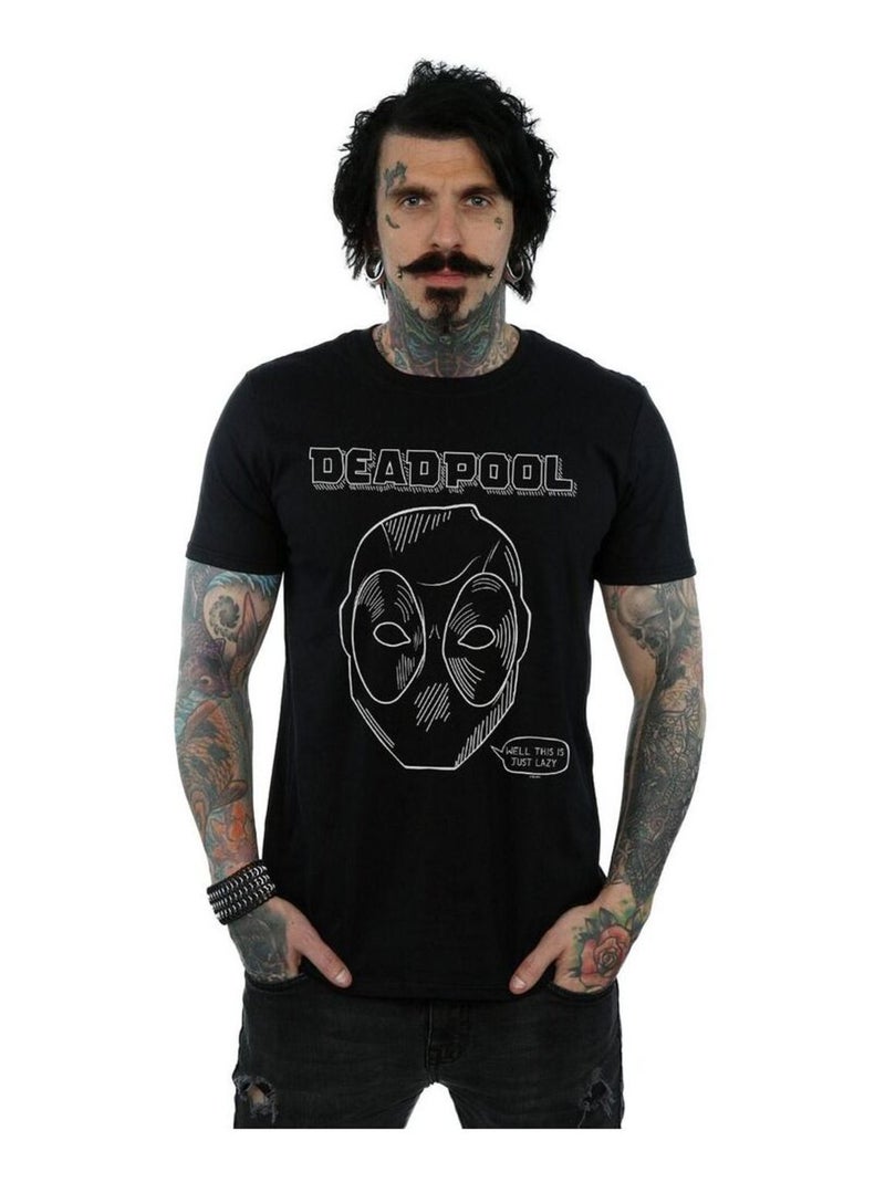 Marvel - T-shirt THIS IS JUST LAZY Noir - Kiabi