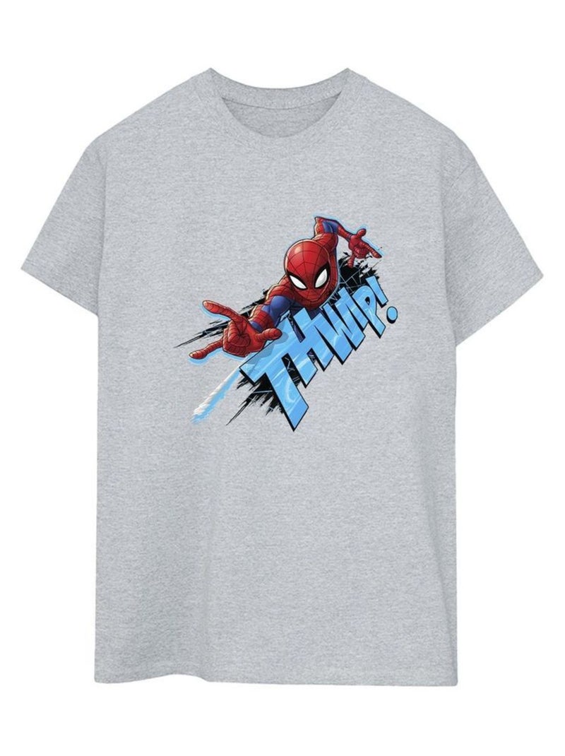 Marvel - T-shirt THUMP Gris chiné - Kiabi