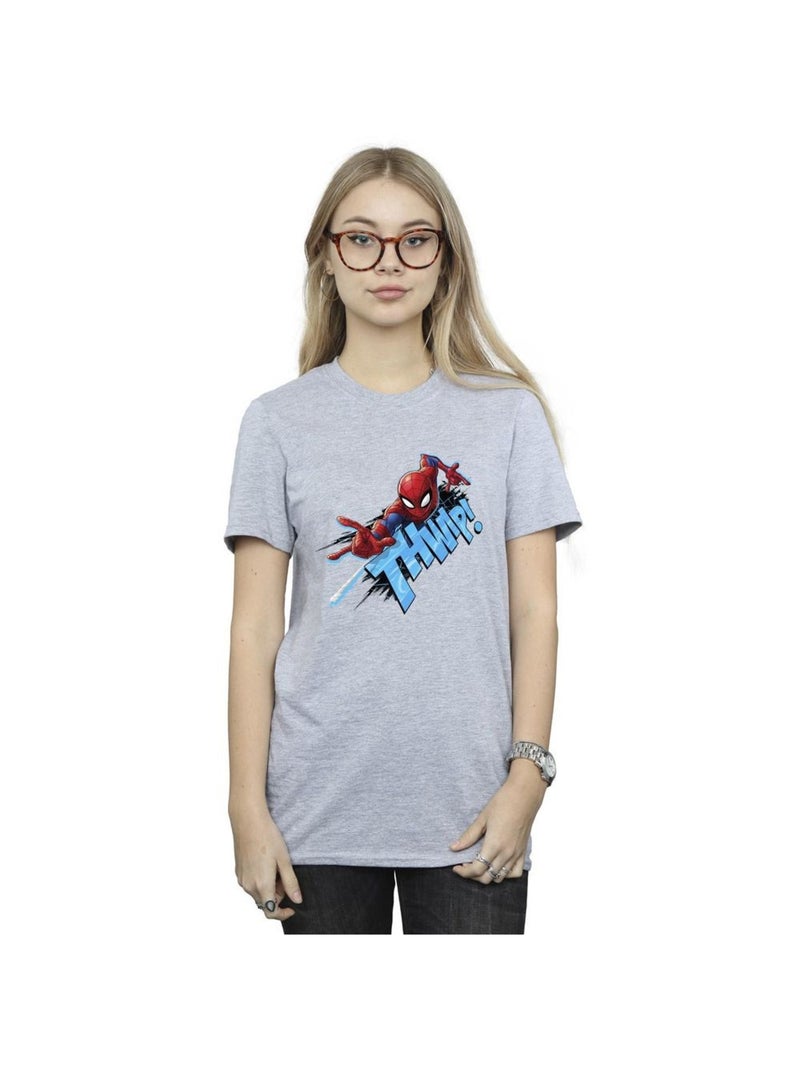 Marvel - T-shirt THUMP Gris chiné - Kiabi