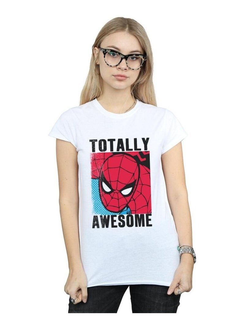 Marvel - T-shirt TOTALLY AWESOME Blanc - Kiabi