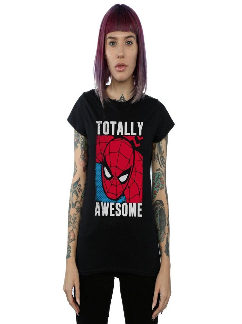 Marvel - T-shirt TOTALLY AWESOME Noir - Kiabi