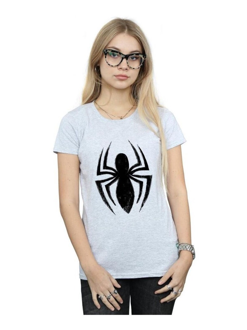 Marvel - T-shirt ULTIMATE SPIDER Gris chiné - Kiabi