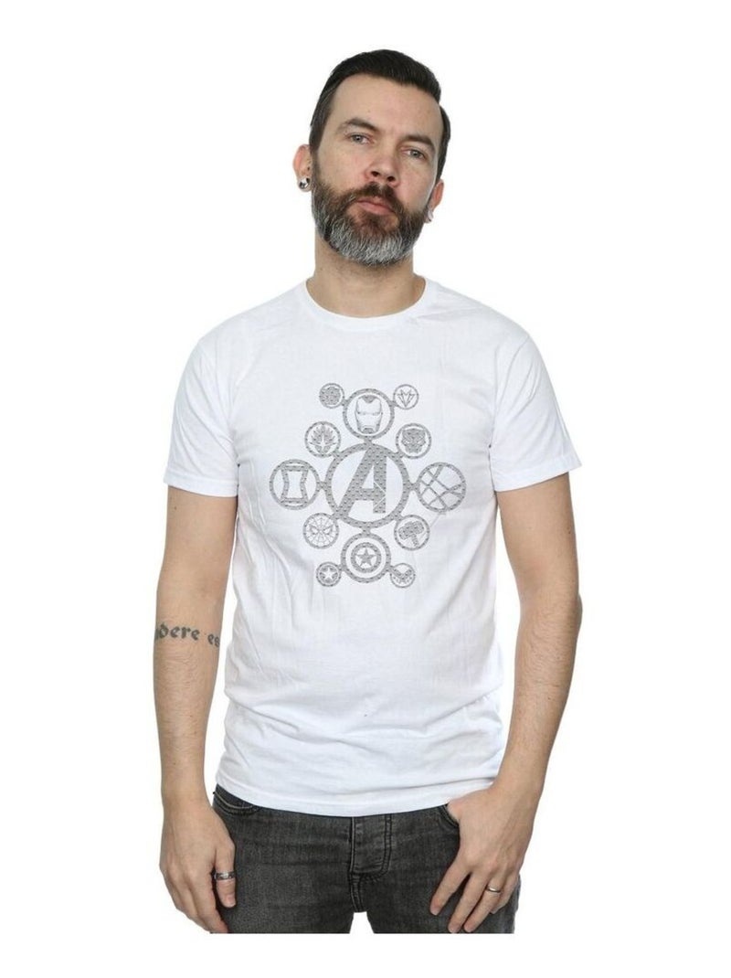 Marvel - T-shirt Vengeurs: Infinity War Blanc - Kiabi