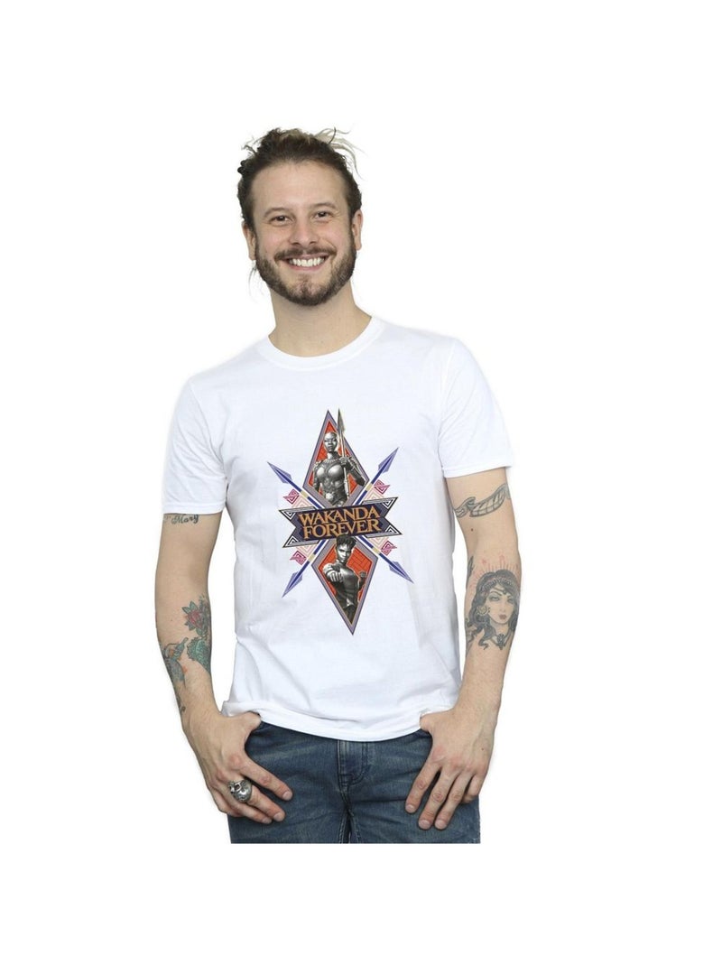 Marvel - T-shirt WAKANDA FOREVER Blanc - Kiabi