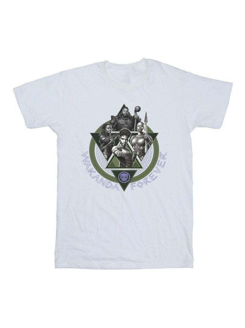Marvel - T-shirt WAKANDA FOREVER Blanc - Kiabi