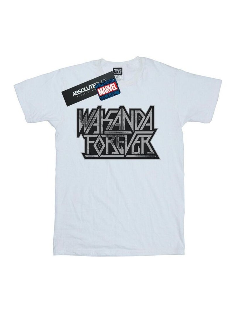 Marvel - T-shirt WAKANDA FOREVER Blanc - Kiabi