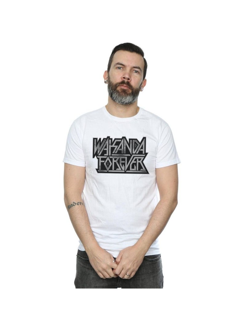 Marvel - T-shirt WAKANDA FOREVER Blanc - Kiabi