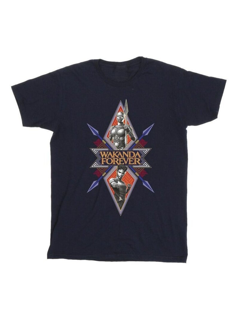 Marvel - T-shirt WAKANDA FOREVER Bleu marine - Kiabi