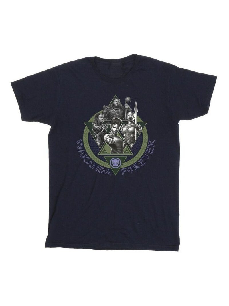Marvel - T-shirt WAKANDA FOREVER Bleu marine - Kiabi