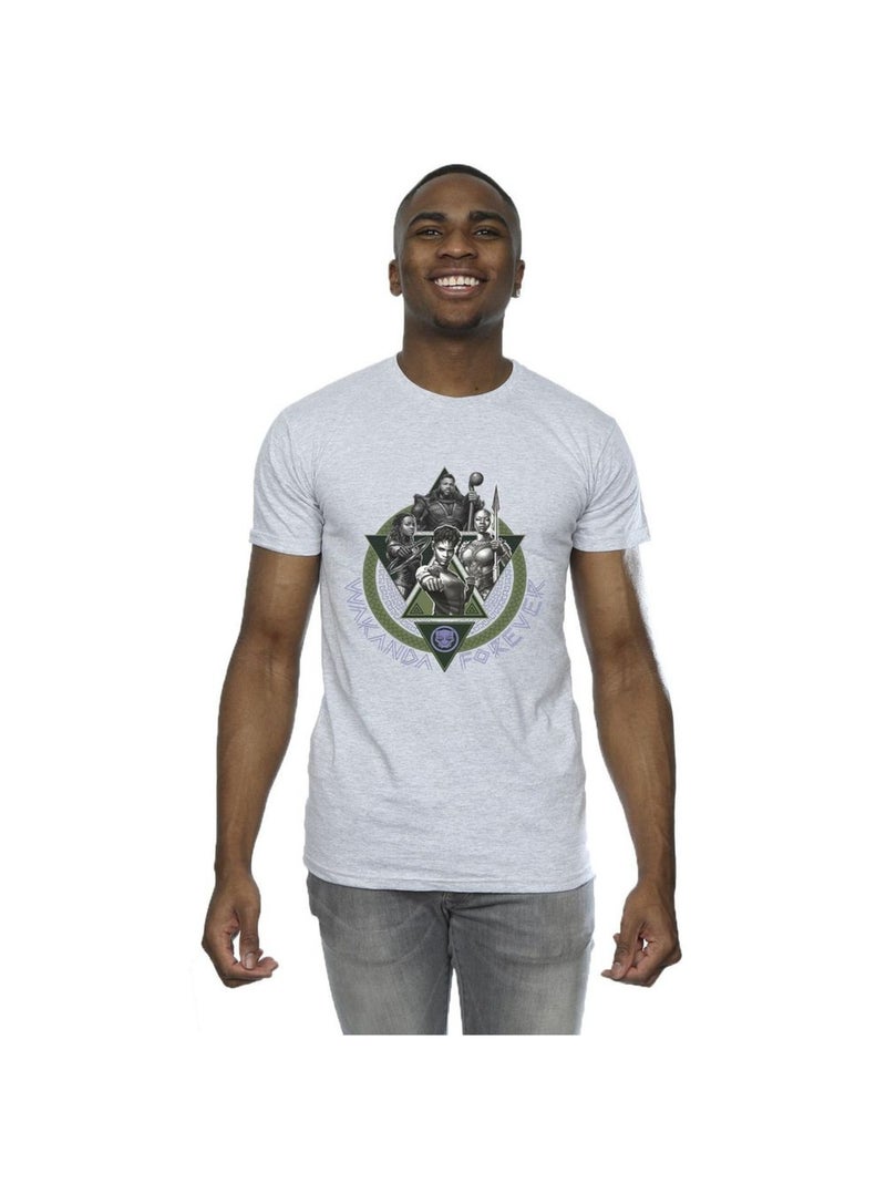 Marvel - T-shirt WAKANDA FOREVER Gris chiné - Kiabi
