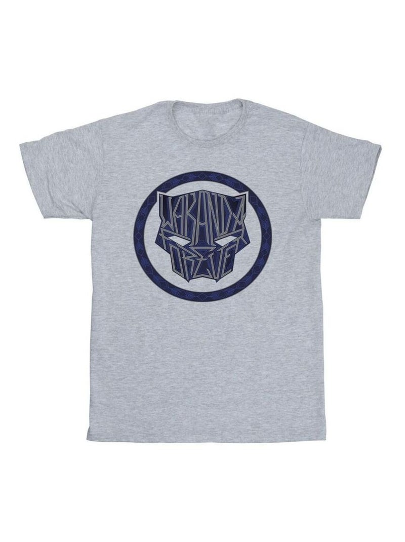 Marvel - T-shirt WAKANDA FOREVER Gris chiné - Kiabi