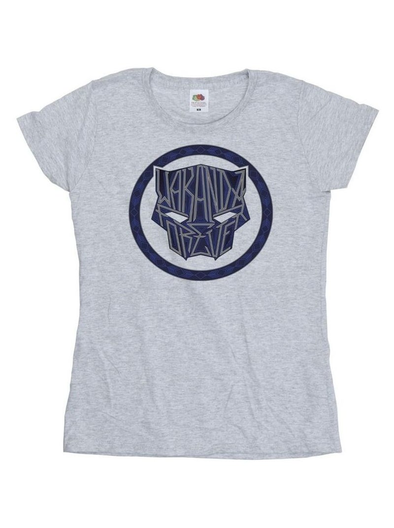 Marvel - T-shirt WAKANDA FOREVER Gris chiné - Kiabi