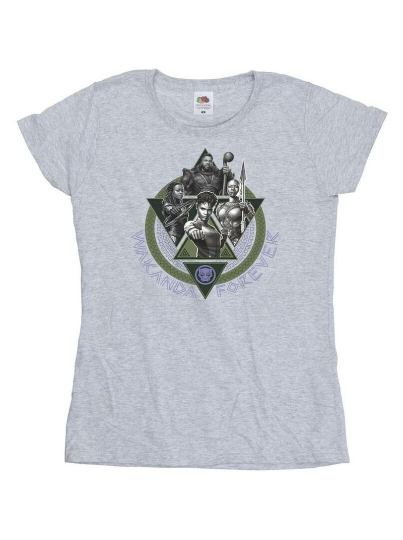 Marvel - T-shirt WAKANDA FOREVER Gris chiné - Kiabi