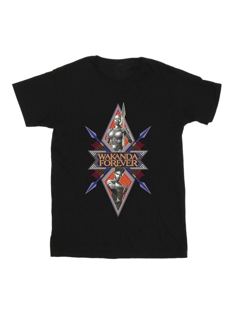Marvel - T-shirt WAKANDA FOREVER Noir - Kiabi