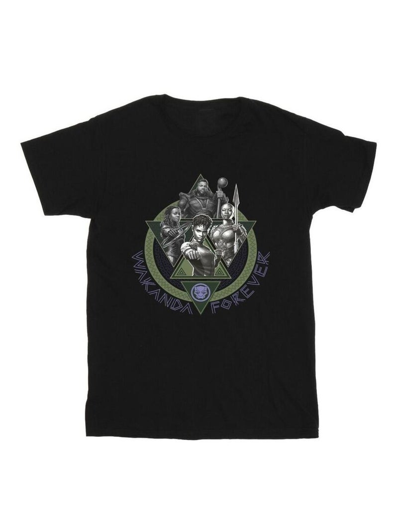 Marvel - T-shirt WAKANDA FOREVER Noir - Kiabi