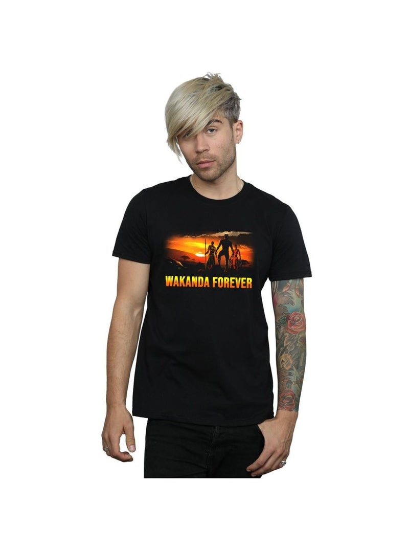 Marvel - T-shirt WAKANDA FOREVER Noir - Kiabi
