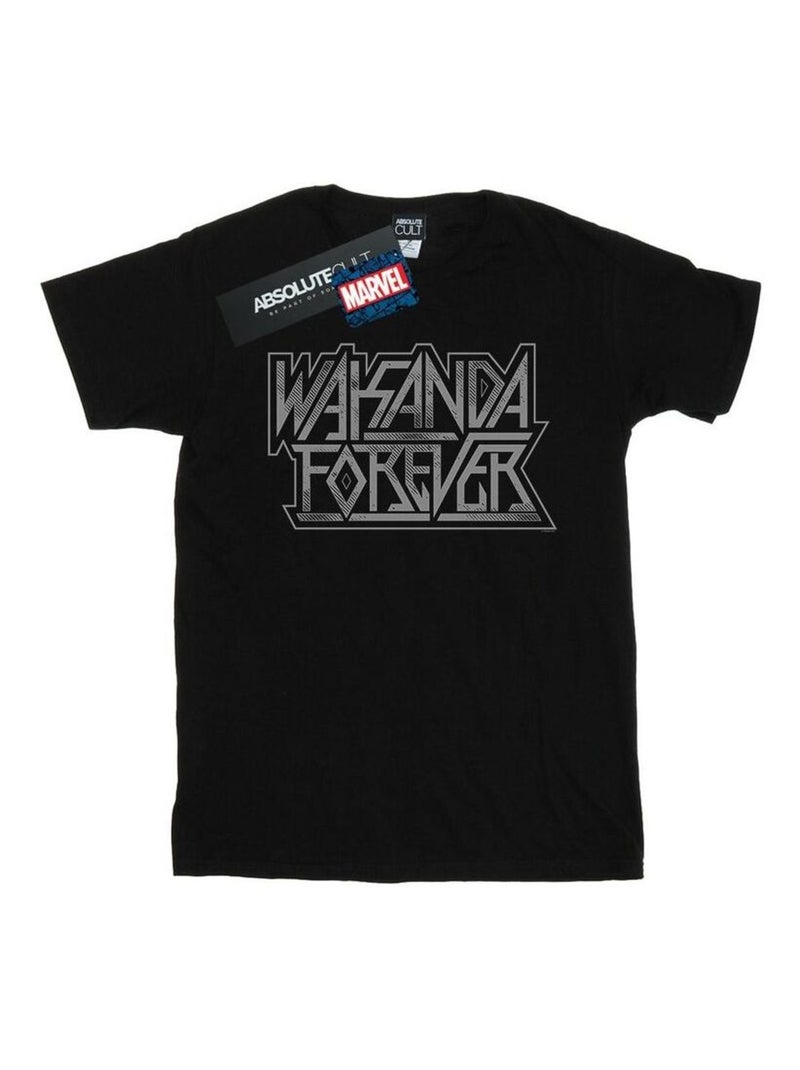 Marvel - T-shirt WAKANDA FOREVER Noir - Kiabi