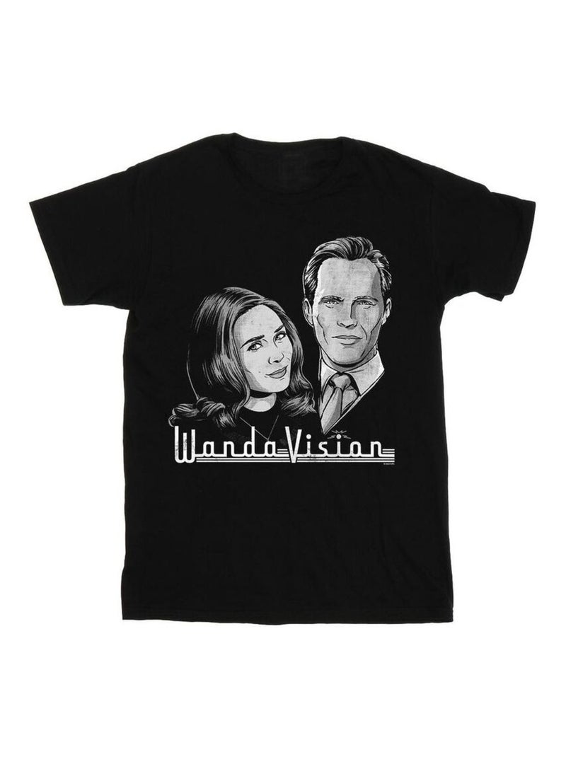 Marvel - T-shirt WANDAVISION Noir - Kiabi
