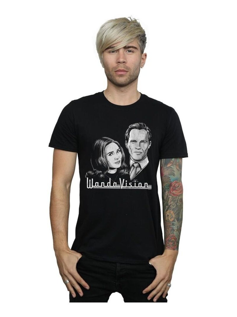 Marvel - T-shirt WANDAVISION Noir - Kiabi
