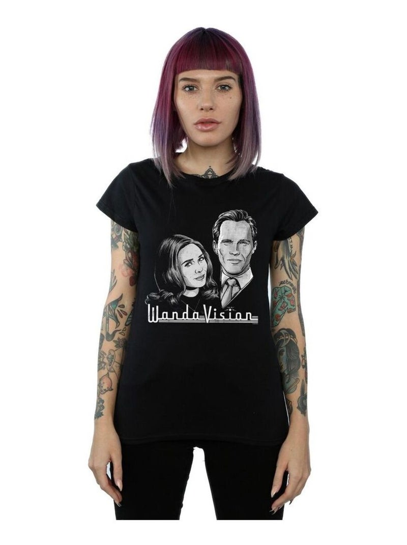 Marvel - T-shirt WANDAVISION Noir - Kiabi
