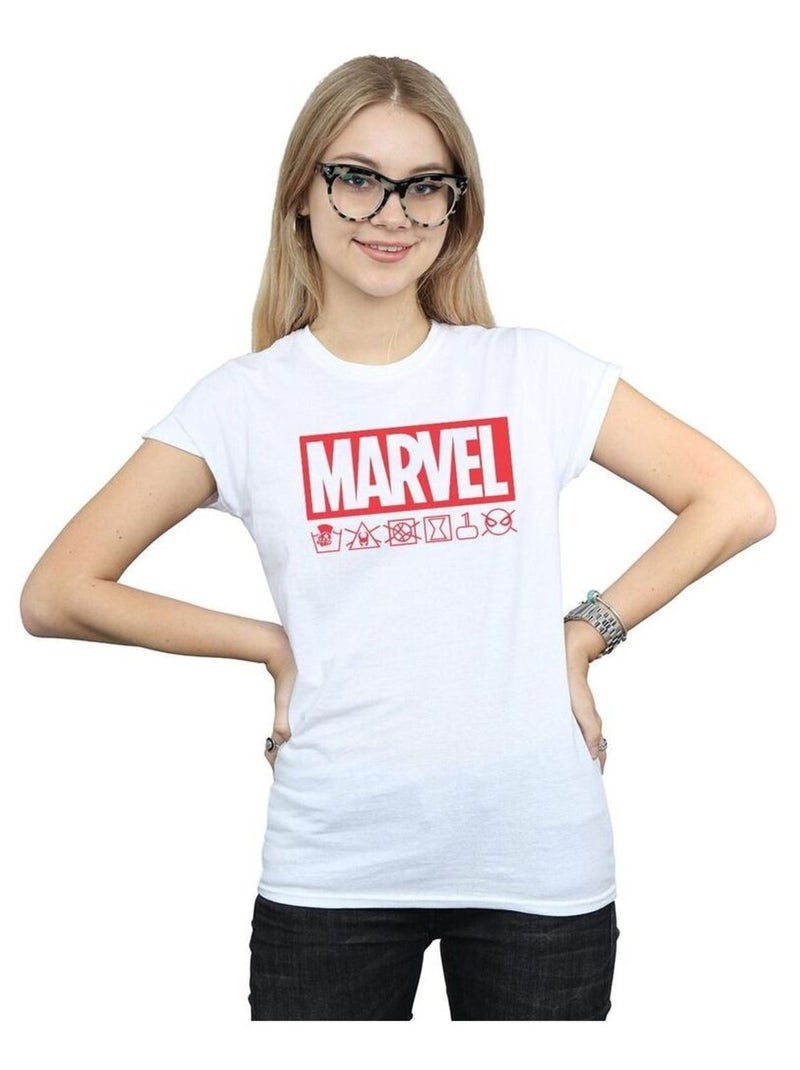 Marvel - T-shirt WASH CARE Blanc - Kiabi