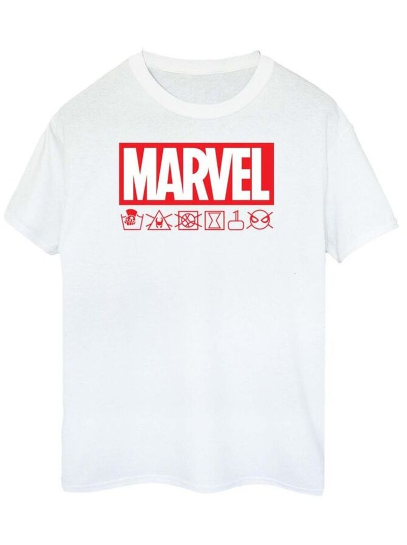Marvel - T-shirt WASH CARE Blanc - Kiabi