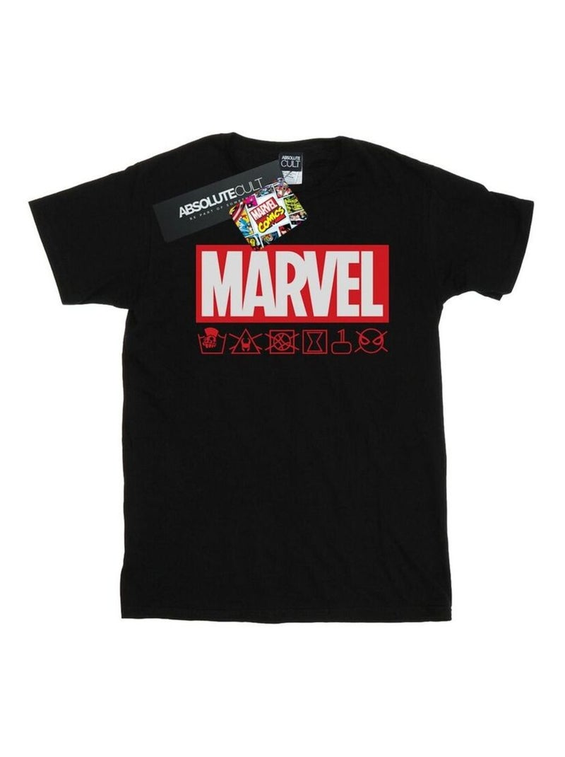 Marvel - T-shirt WASH CARE Noir - Kiabi