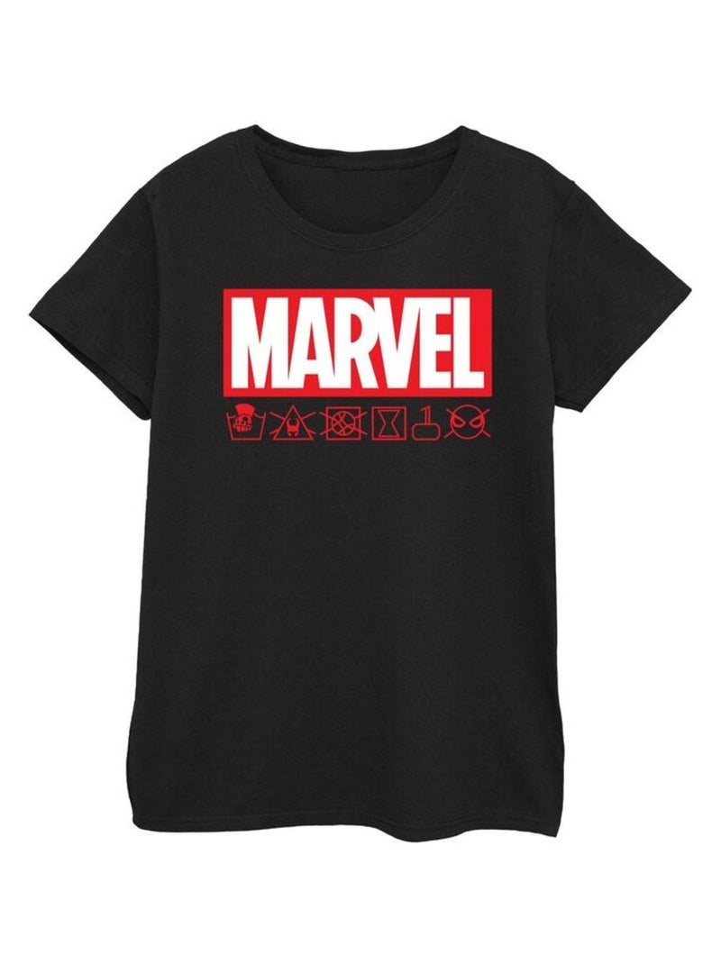 Marvel - T-shirt WASH CARE Noir - Kiabi