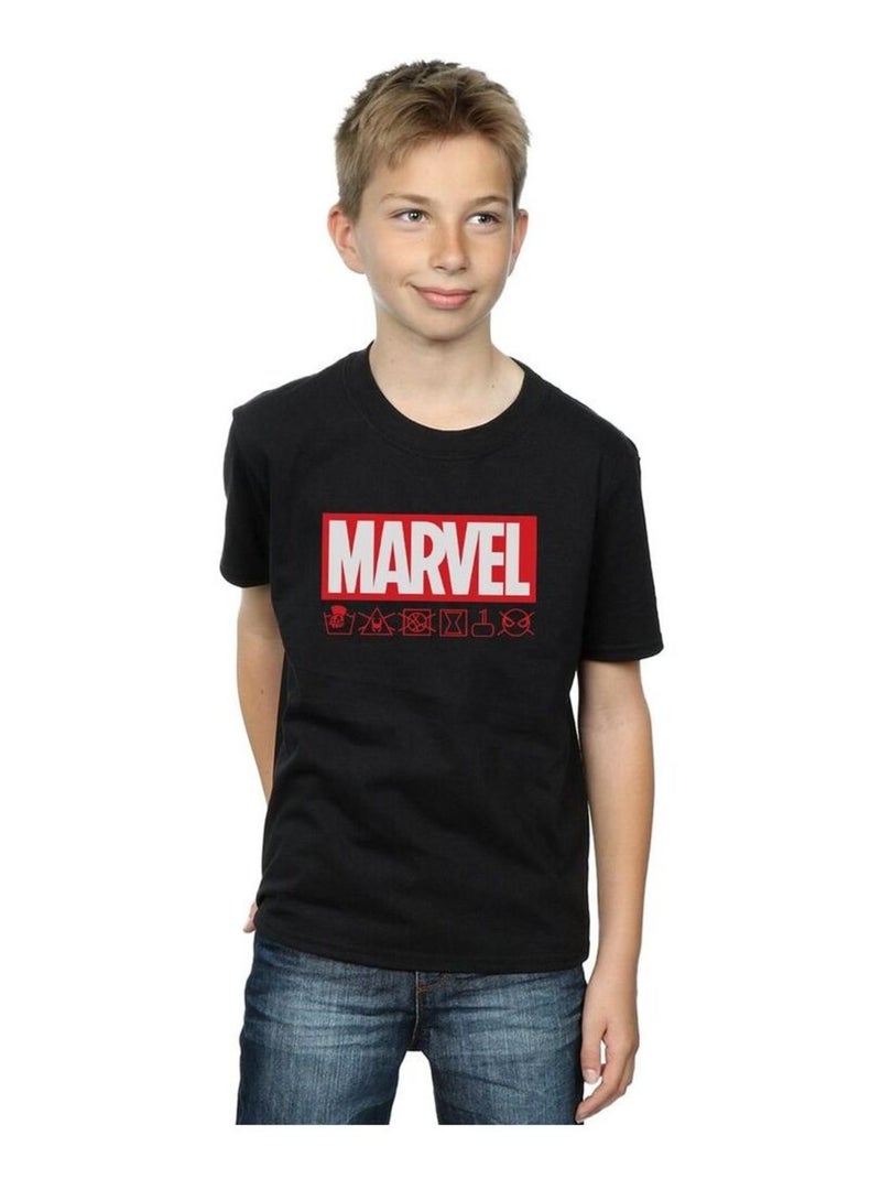 Marvel - T-shirt WASH CARE Noir - Kiabi