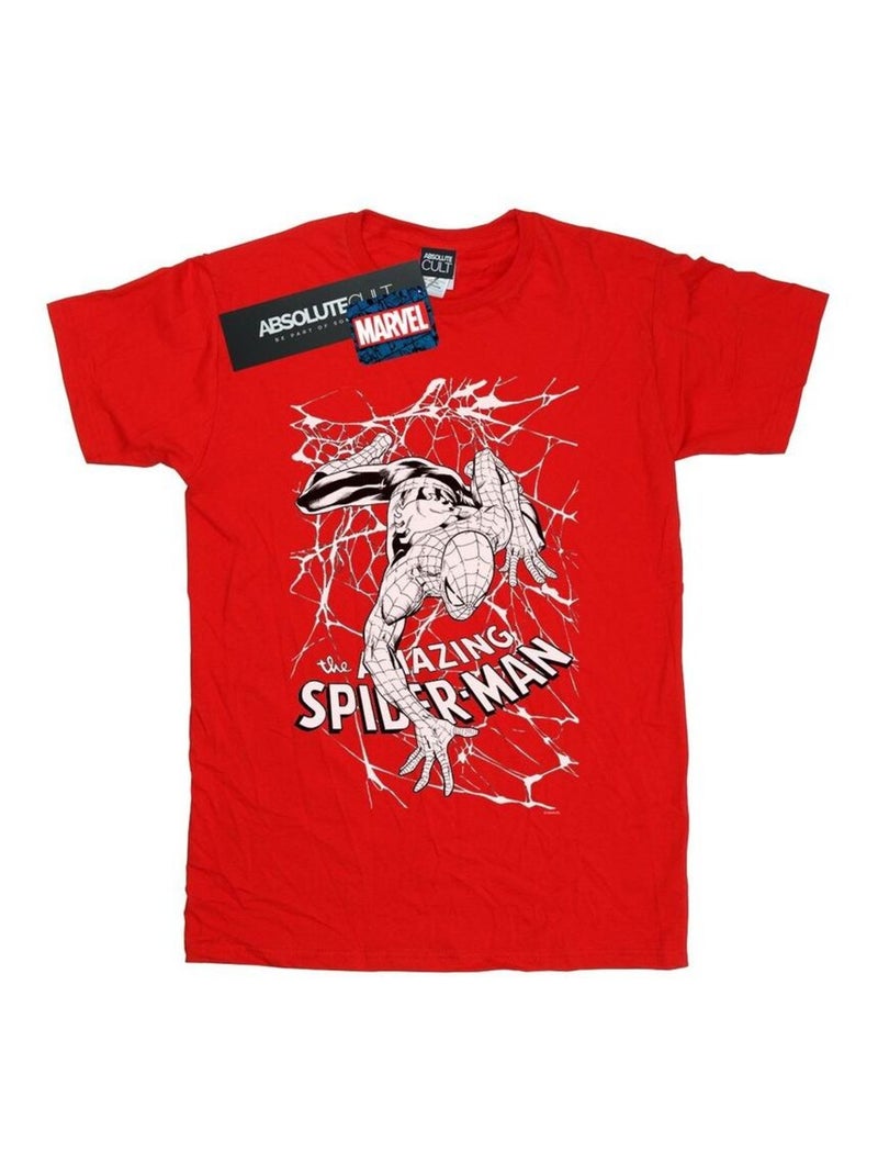 Marvel - T-shirt WEB CRAWLER Rouge - Kiabi