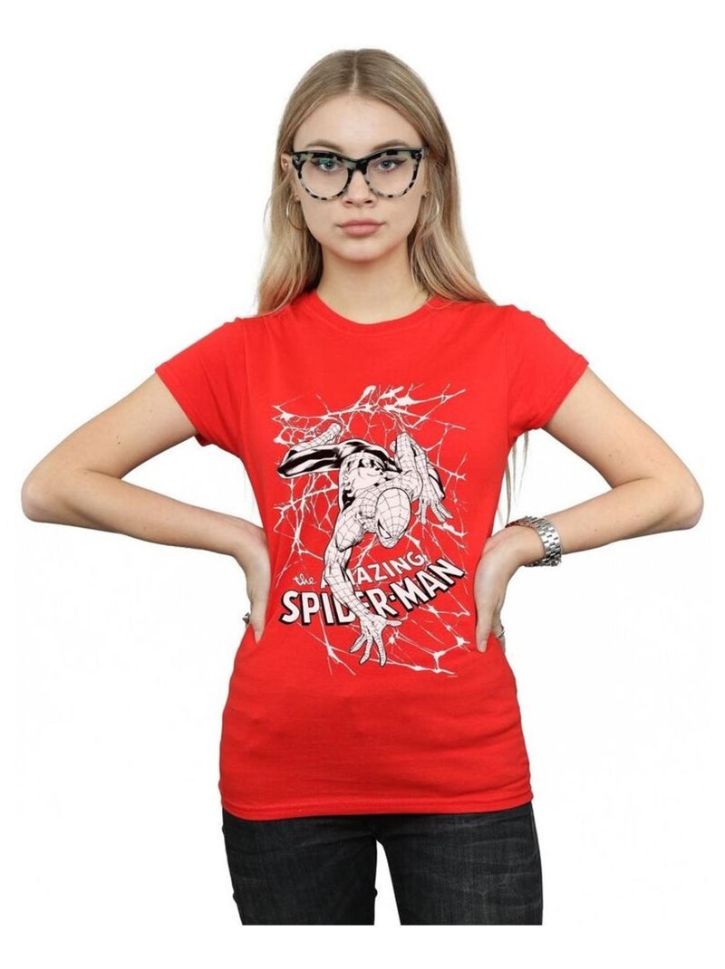 Marvel - T-shirt WEB CRAWLER Rouge - Kiabi