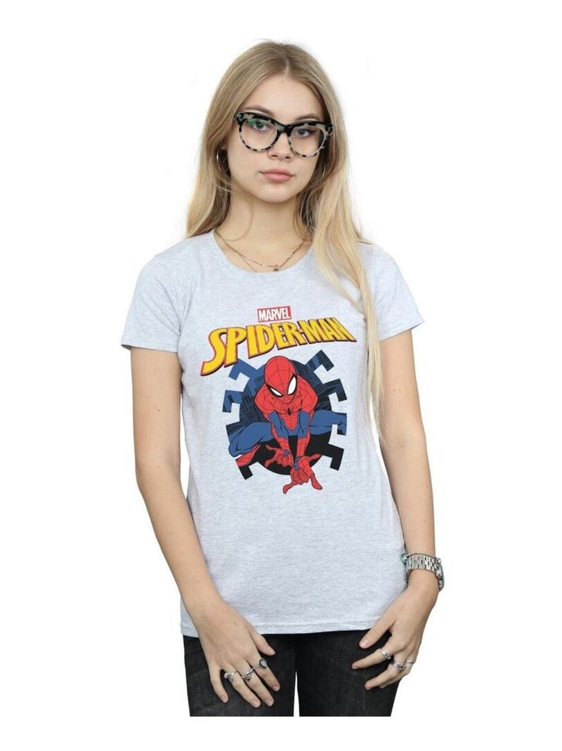 Marvel - T-shirt WEB SHOOTING Gris chiné - Kiabi