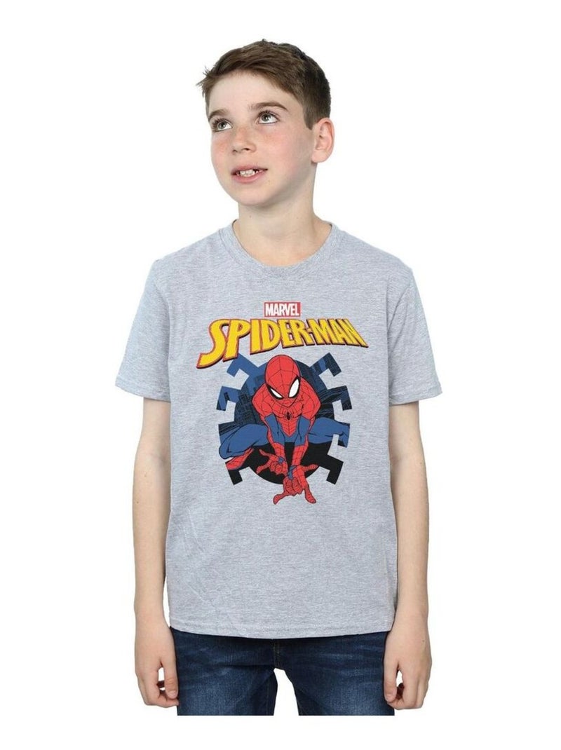 Marvel - T-shirt WEB SHOOTING Gris chiné - Kiabi