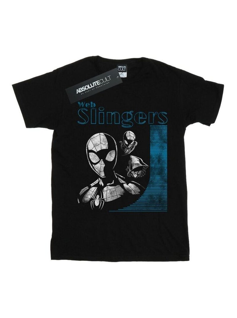 Marvel - T-shirt WEB SLINGERS Noir - Kiabi