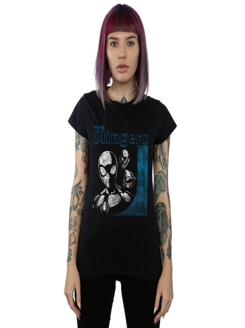 Marvel - T-shirt WEB SLINGERS Noir - Kiabi
