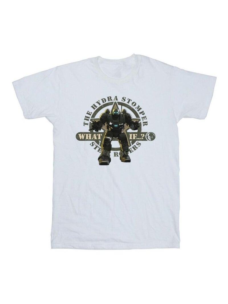 Marvel - T-shirt WHAT IF HYDRA STOMPER RODGERS Blanc - Kiabi