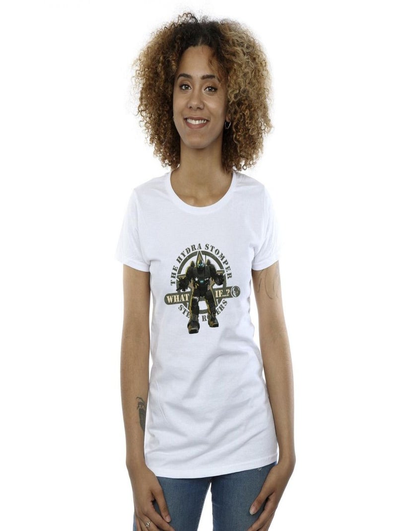 Marvel - T-shirt WHAT IF HYDRA STOMPER RODGERS Blanc - Kiabi