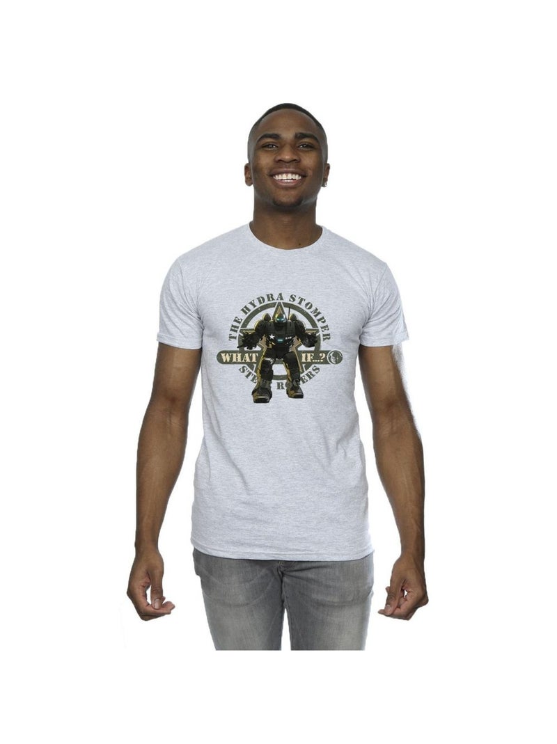 Marvel - T-shirt WHAT IF HYDRA STOMPER RODGERS Gris chiné - Kiabi