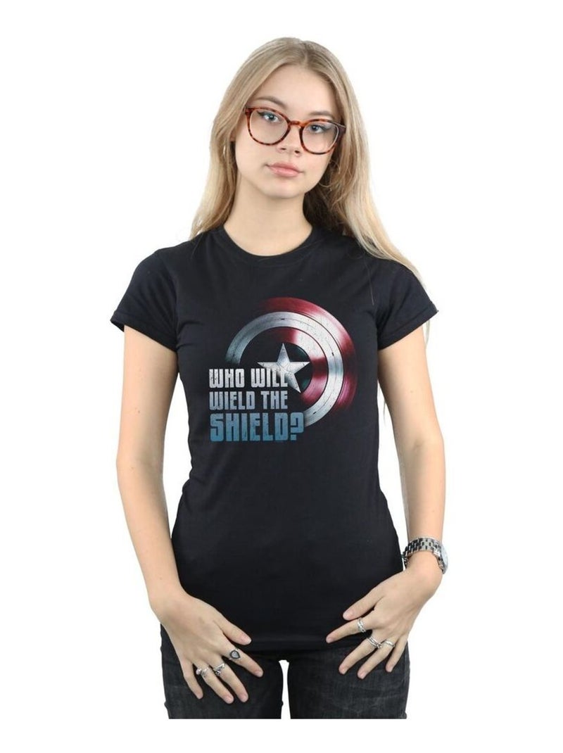 Marvel - T-shirt WIELD THE SHIELD Noir - Kiabi