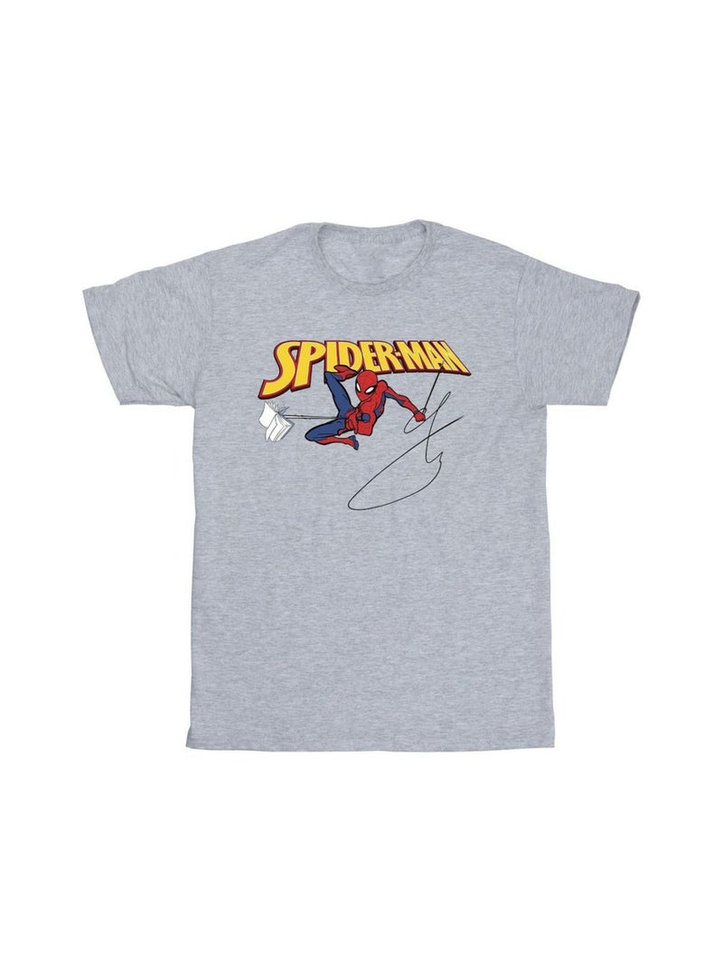 Marvel - T-shirt WITH A BOOK Gris chiné - Kiabi