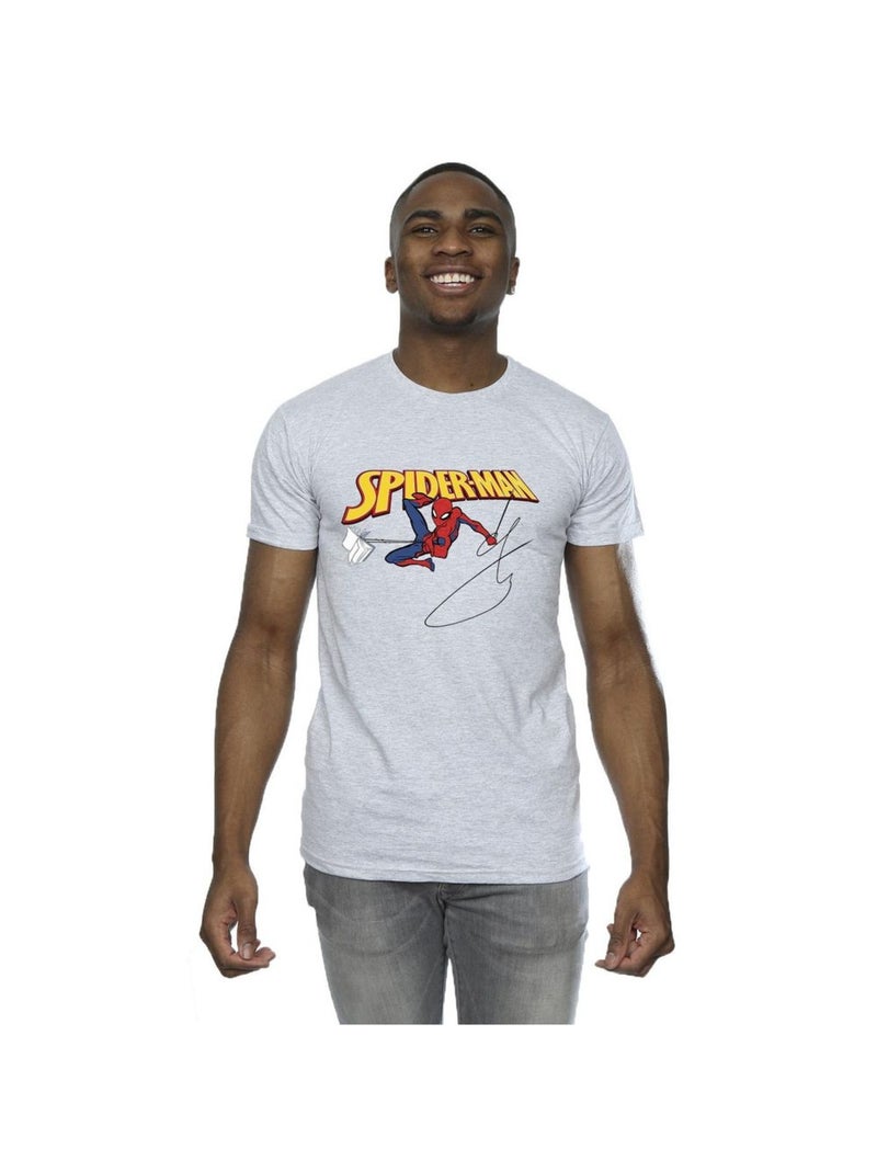 Marvel - T-shirt WITH A BOOK Gris chiné - Kiabi