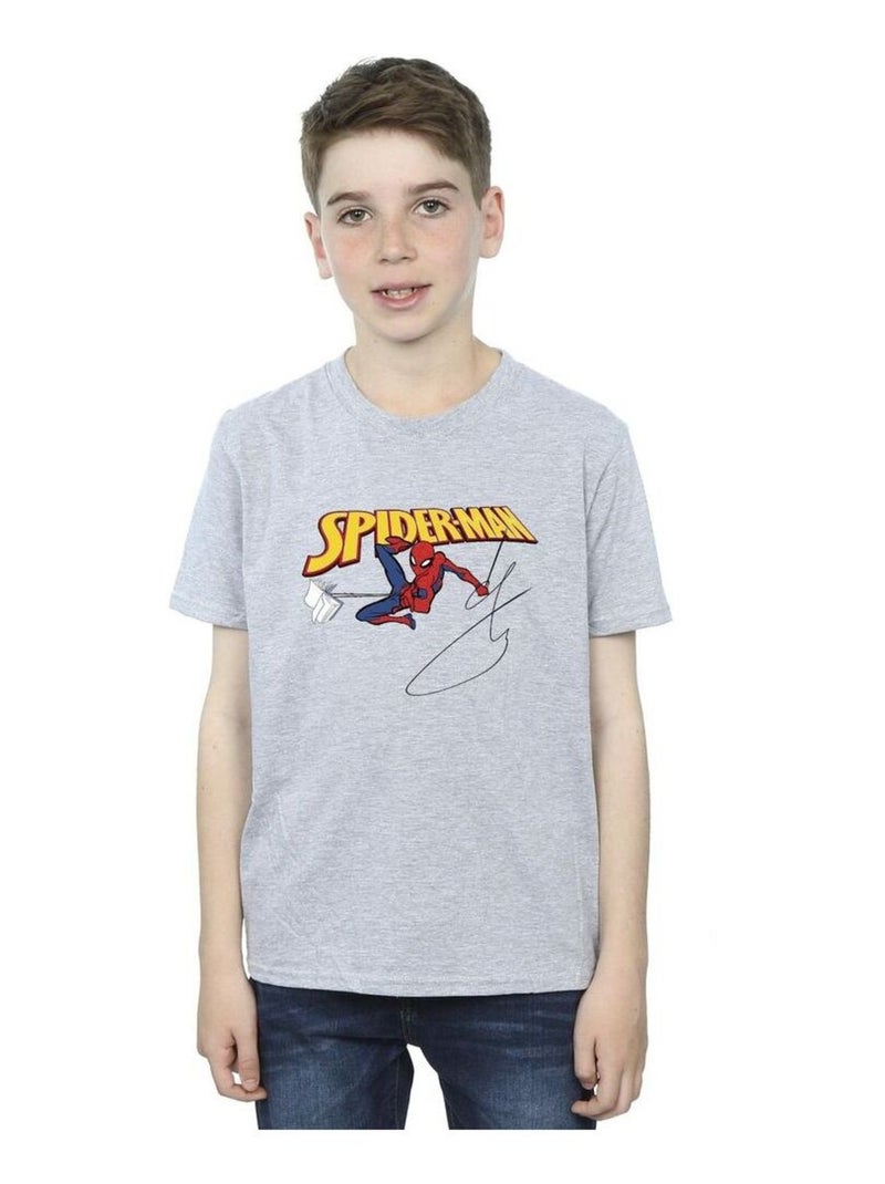 Marvel - T-shirt WITH A BOOK Gris chiné - Kiabi