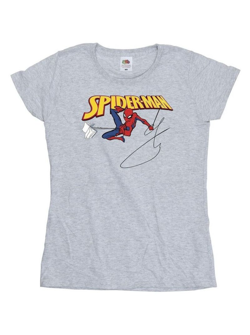 Marvel - T-shirt WITH A BOOK Gris chiné - Kiabi