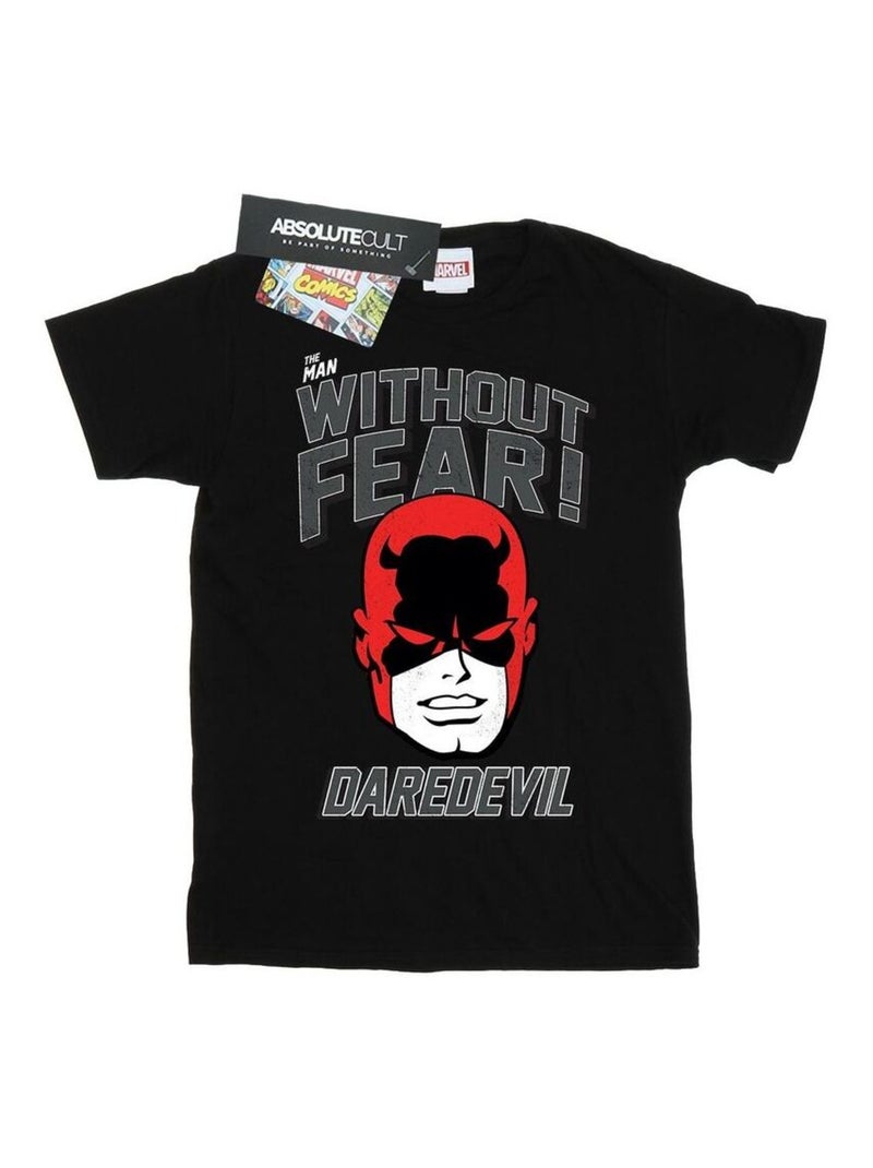 Marvel - T-shirt WITHOUT FEAR Noir - Kiabi