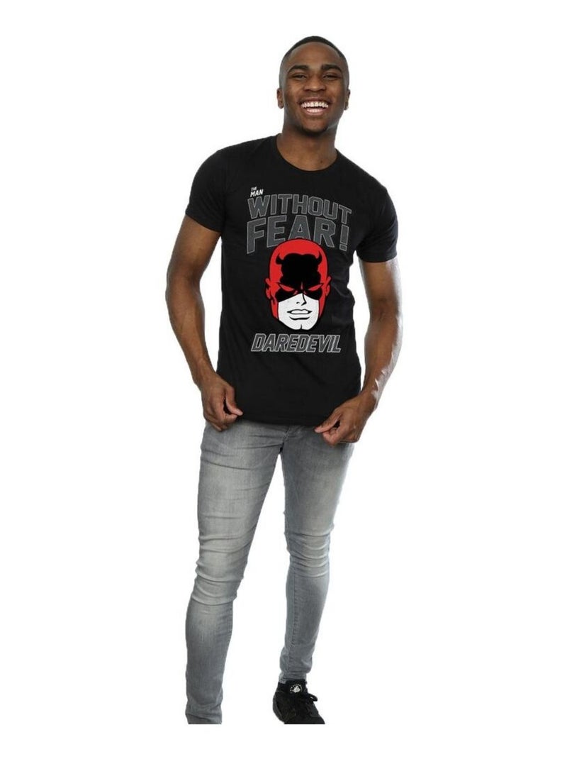 Marvel - T-shirt WITHOUT FEAR Noir - Kiabi