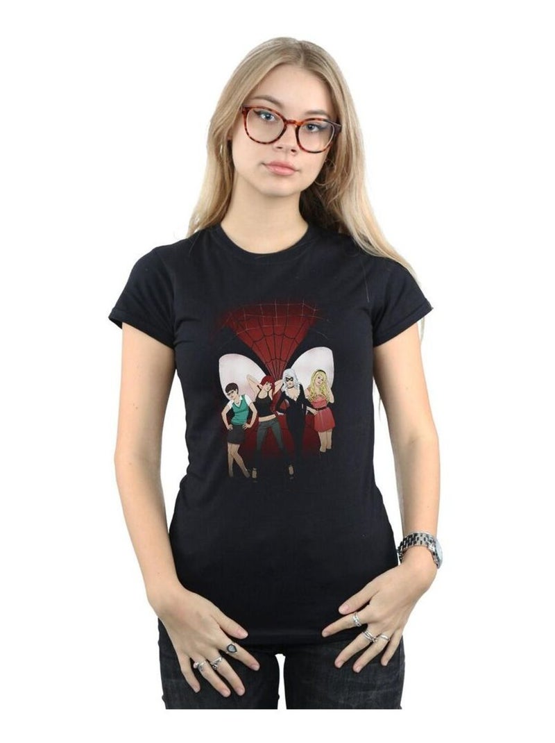 Marvel - T-shirt WOMEN OF SPIDER-MAN Noir - Kiabi