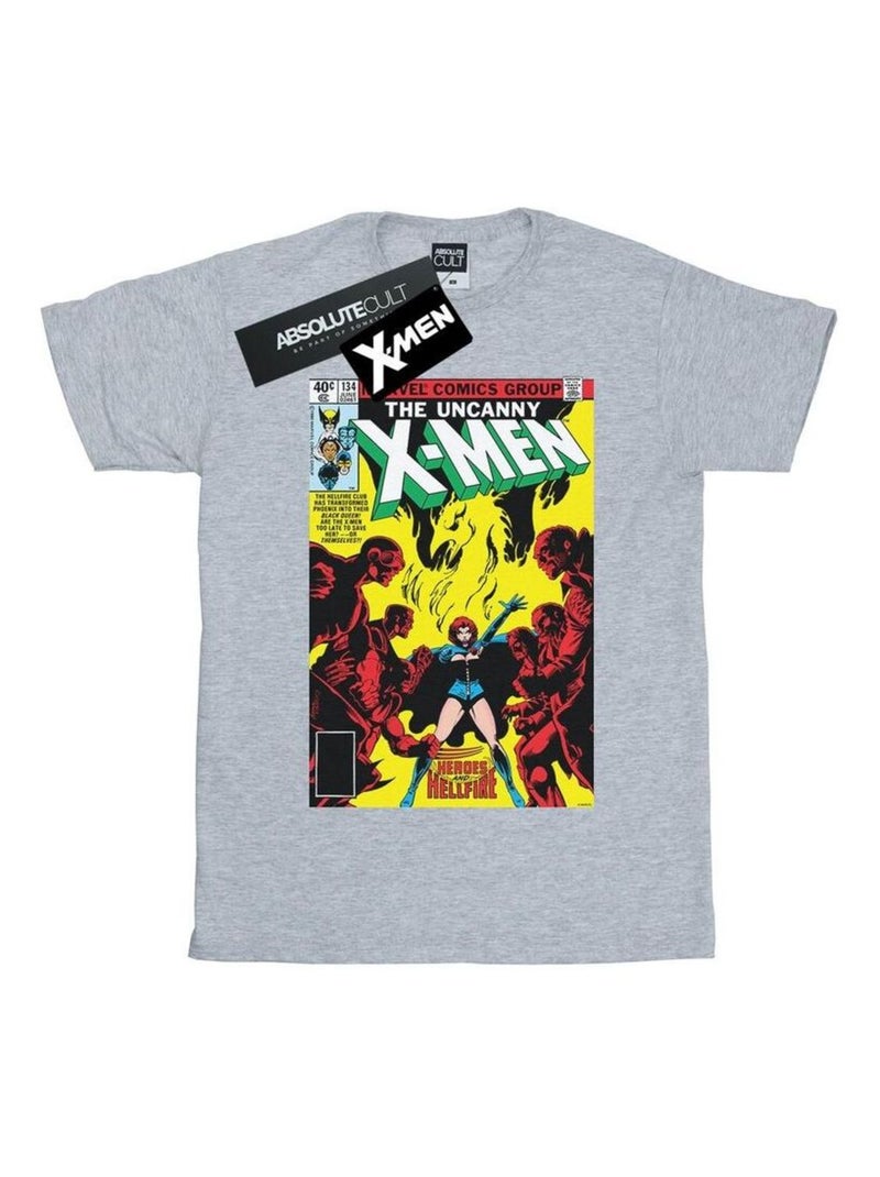 Marvel - T-shirt X-MEN PHOENIX BLACK QUEEN Gris chiné - Kiabi