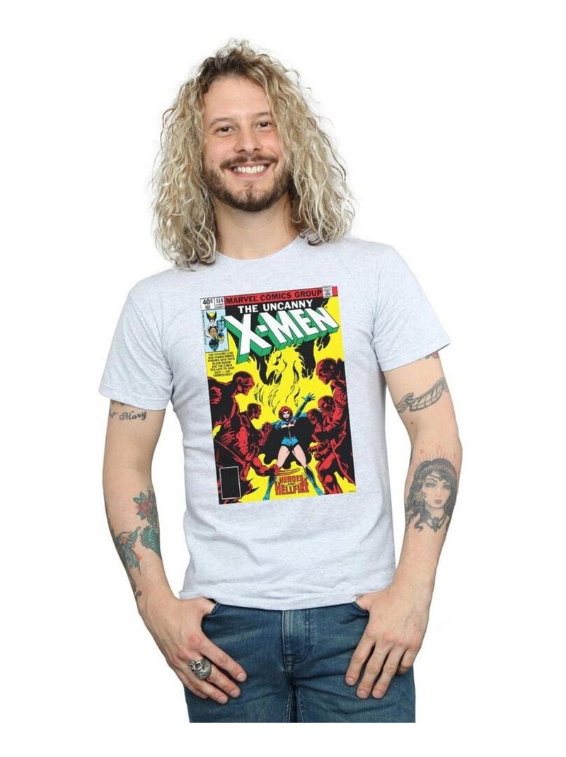 Marvel - T-shirt X-MEN PHOENIX BLACK QUEEN Gris chiné - Kiabi