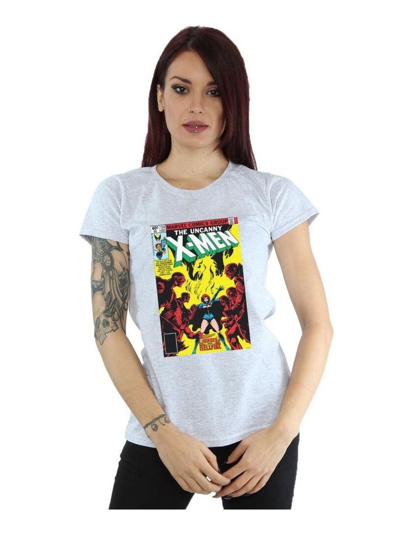 Marvel - T-shirt X-MEN PHOENIX BLACK QUEEN Gris chiné - Kiabi