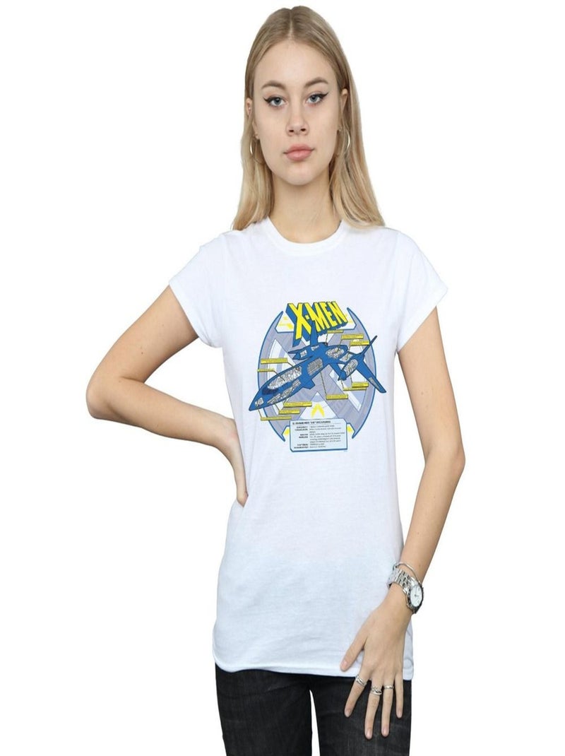 Marvel - T-shirt X-MEN X-JET BREAKDOWN Blanc - Kiabi